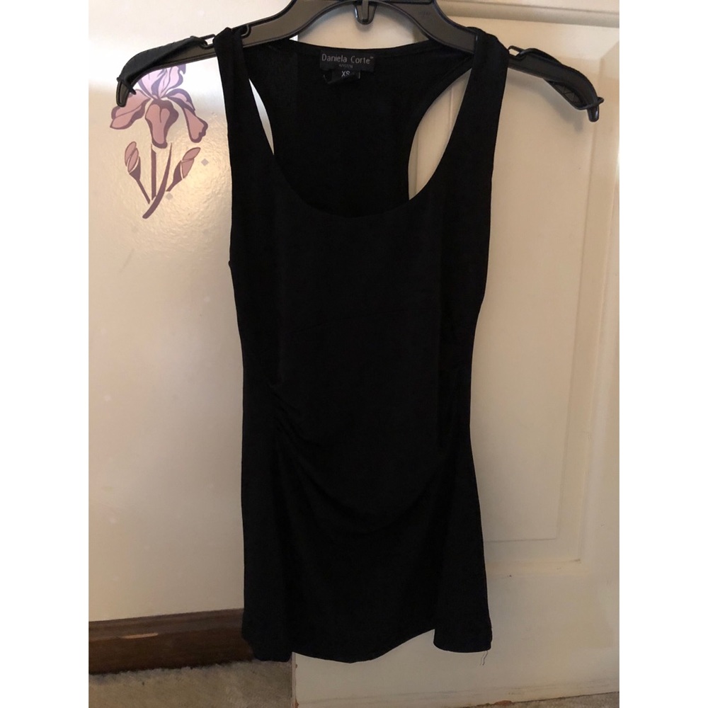Daniela Corte rushed side spandex designer tank
